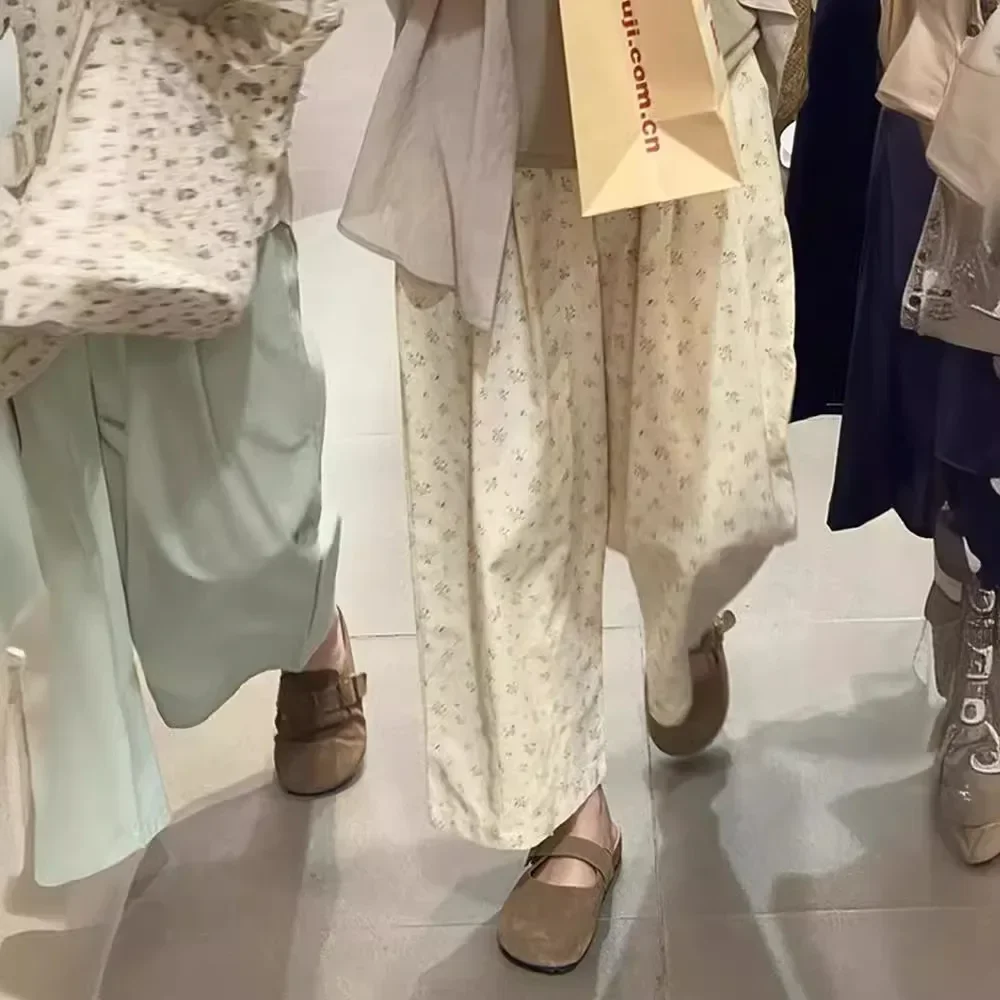 

LIBIELIY Loose Floral Carrot Pants Wide Leg Thin Summer Walking Trousers For Plus Size Women Comfortable Loose Fit Long Pants