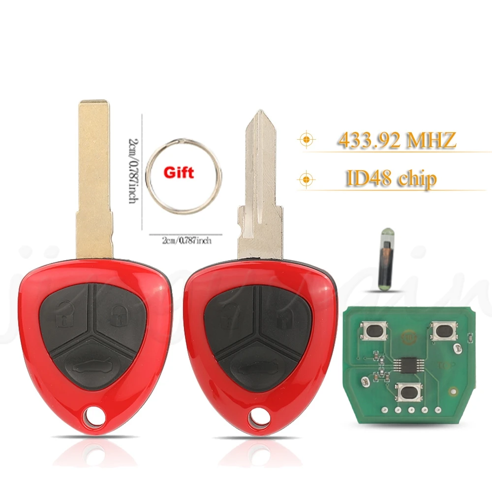 Jingyuqin ID48 Chip 433.92MHz ASK 012432 TRWS46E 3 Buttons Car Remote Key For Ferrari F430 F458 F612 F599 Auto Keys Fob Control