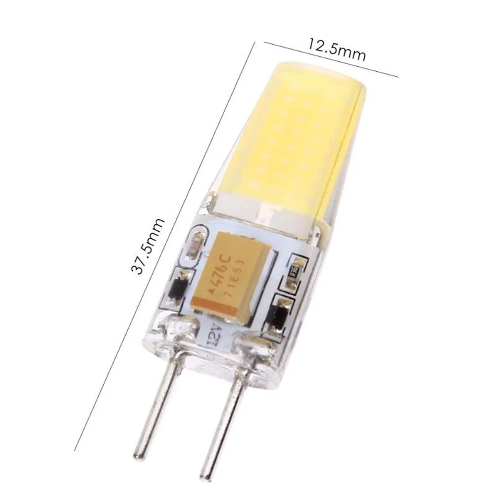 Imagem -06 - Lâmpada de Cristal Led de Silicone ac dc 12v Candelabro Cob Fonte de Luz Plug-in 1508smd Cob Smd Smd Substituir Halogênio Gy6.35 10 Pcs