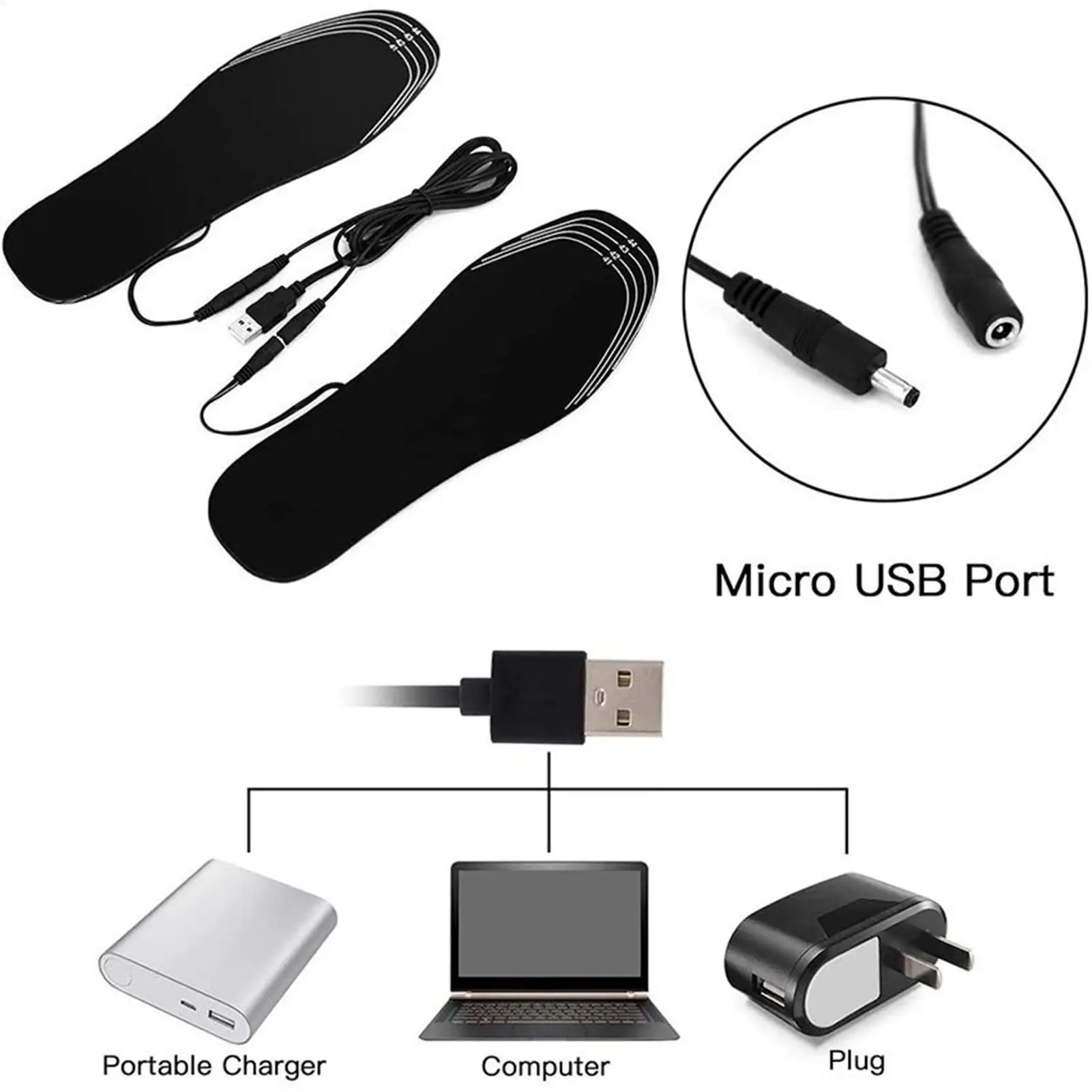 

Подошвы с подогревом, многоразовые, с питанием от USB, теплые зимние стельки для охотничьих ботинок, для холодной погоды, для мужчин и женщин, для активного отдыха и кемпинга