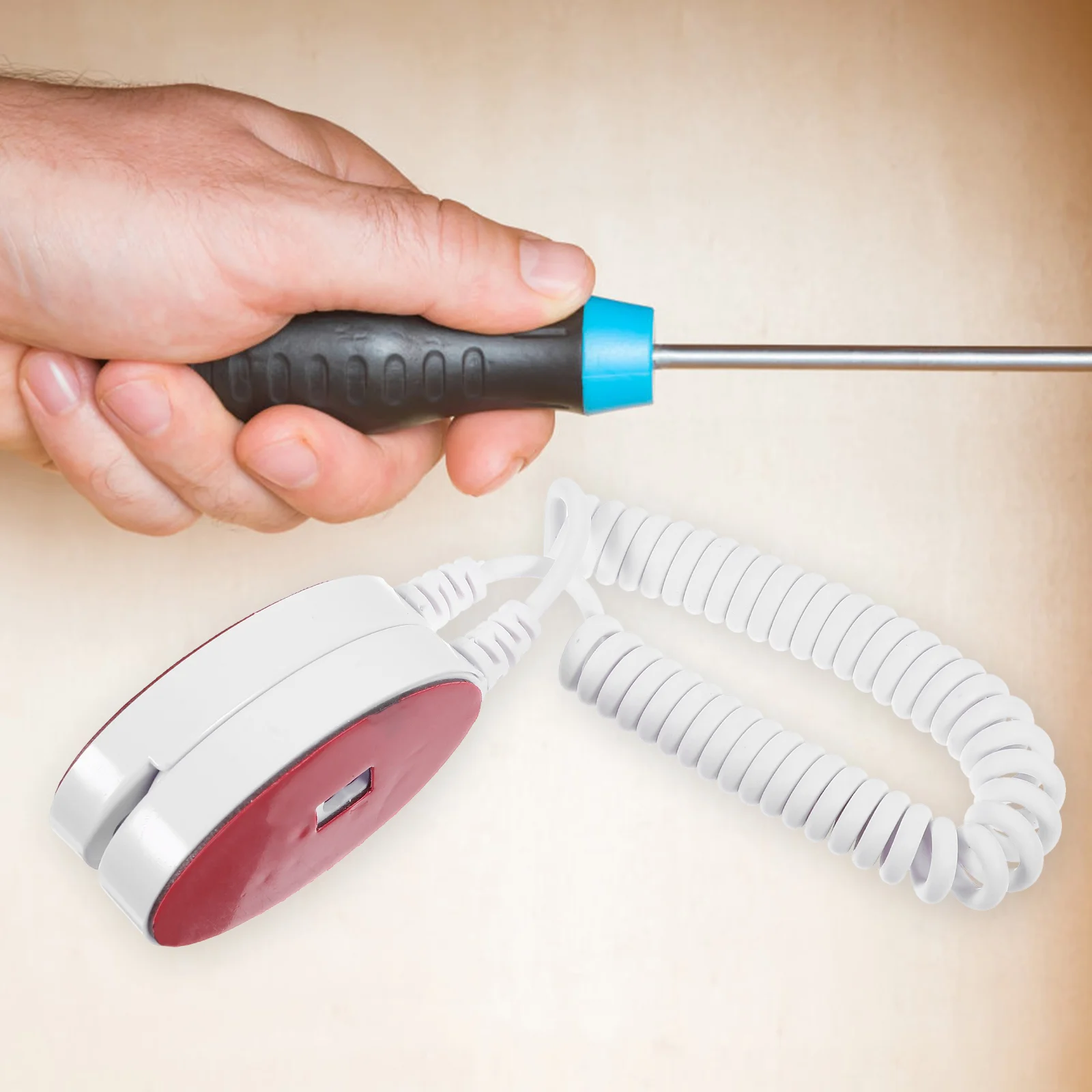 2 Pcs Control Universal Remote Anti-lost Rope Self-adhesive Hook Without Punching 2pcs (oval) Phone Lanyard DVD Tether