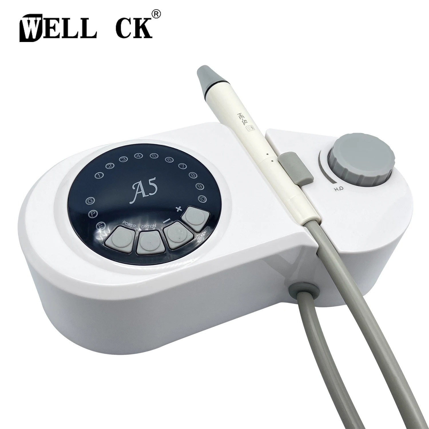 WELL CK Dental Ultrasonic Scaler Scaling Perio Endo With LED Detachable Handpiece 6pcs Tips G1 G2 G4 P1 E1 Dental Equipment