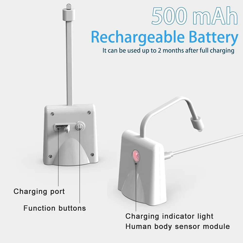 ห้องน้ํา Light Motion Sensor 16 สีเปลี่ยน LED Night Light Star Projection Light ชาร์จห้องน้ําชามไฟ LED ของขวัญ