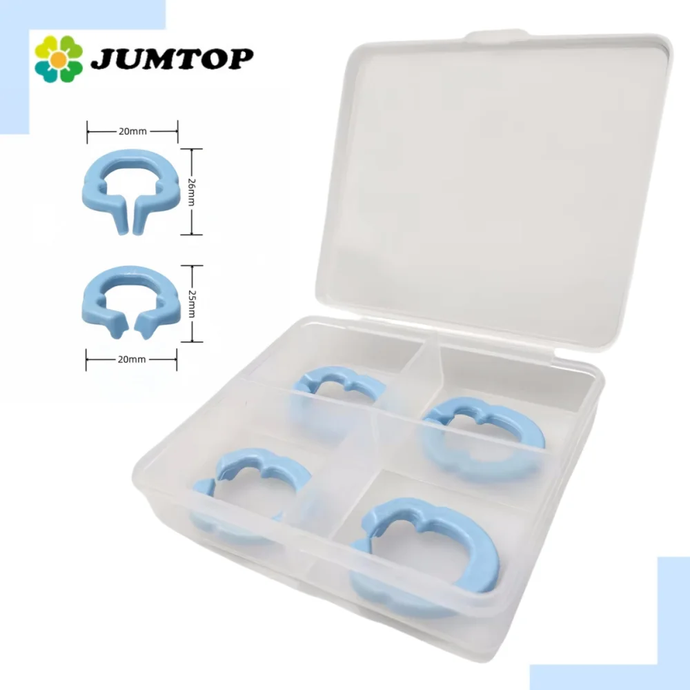 

4PCS Autoclavable Dental Resin Clamping Rings - Rubber Dam Barrier Clips (134°C Sterilizable)
