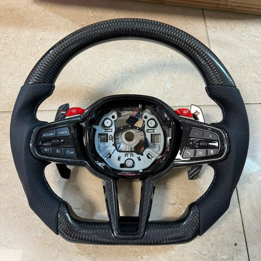 Customized Carbon Fiber Leather Car Steering Wheel For BMW G82 G42 G21 G80 G07 G30 G42 G87 F90 F80 F86 Steering Wheel