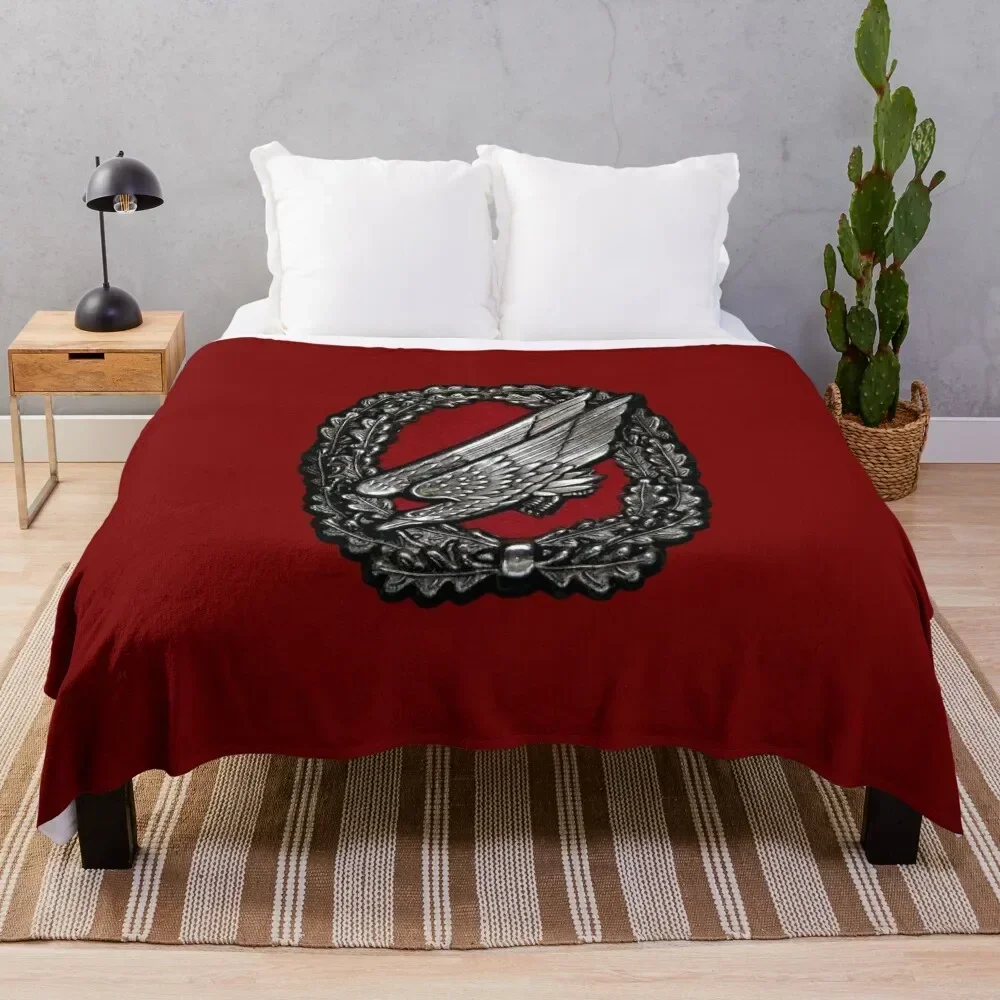 Bundeswehr German Paratrooper Badge Throw Blanket For Decorative Sofa Hairy blankets and throws Nap Blankets