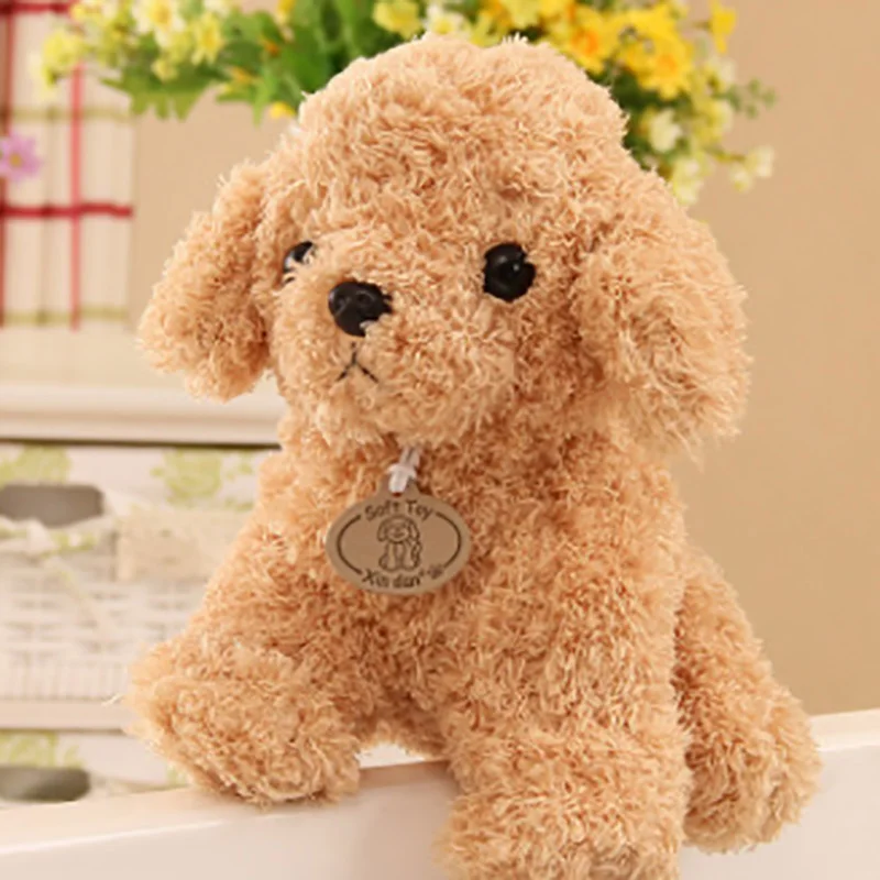 18/25 cm Simulation Dog Poodle Plush Toys Cute Animal Suffed Doll   Christmas Gift