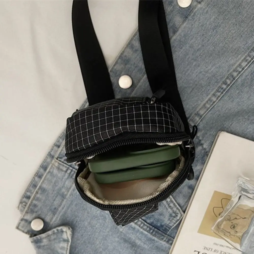 

Модная многофункциональная нейлоновая нагрудная сумка, водонепроницаемая сумка на молнии, клетчатая поясная сумка, легкая портативная сумка для пар, уличная сумка на пояс