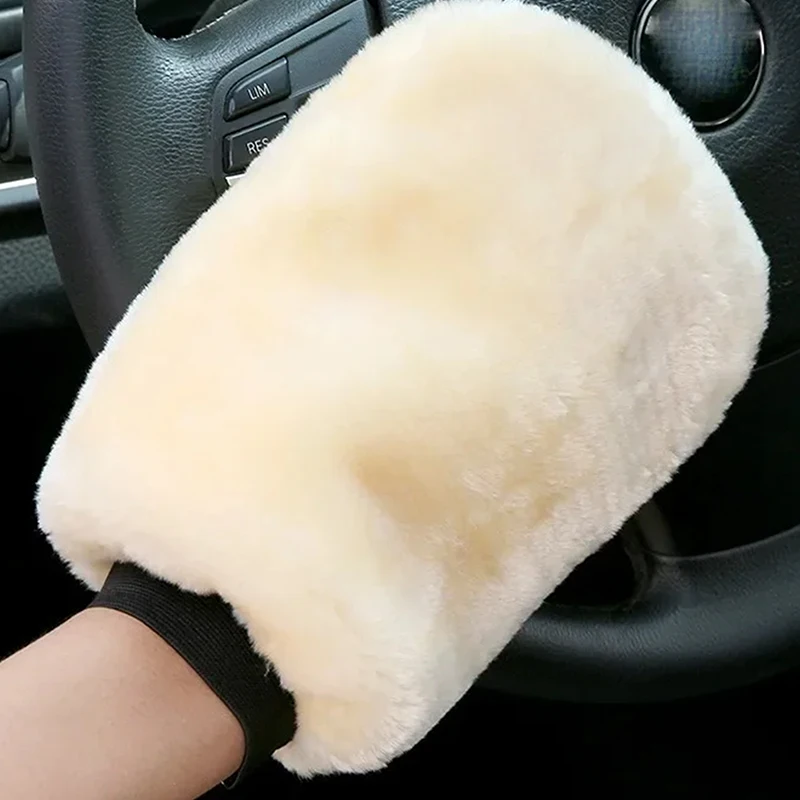 Double-sided Plush Car Wash Gloves Wiping Car Imitation Wool Gloves Soft Thickened Car Cleaning Tools Portable Cleaning Supplies