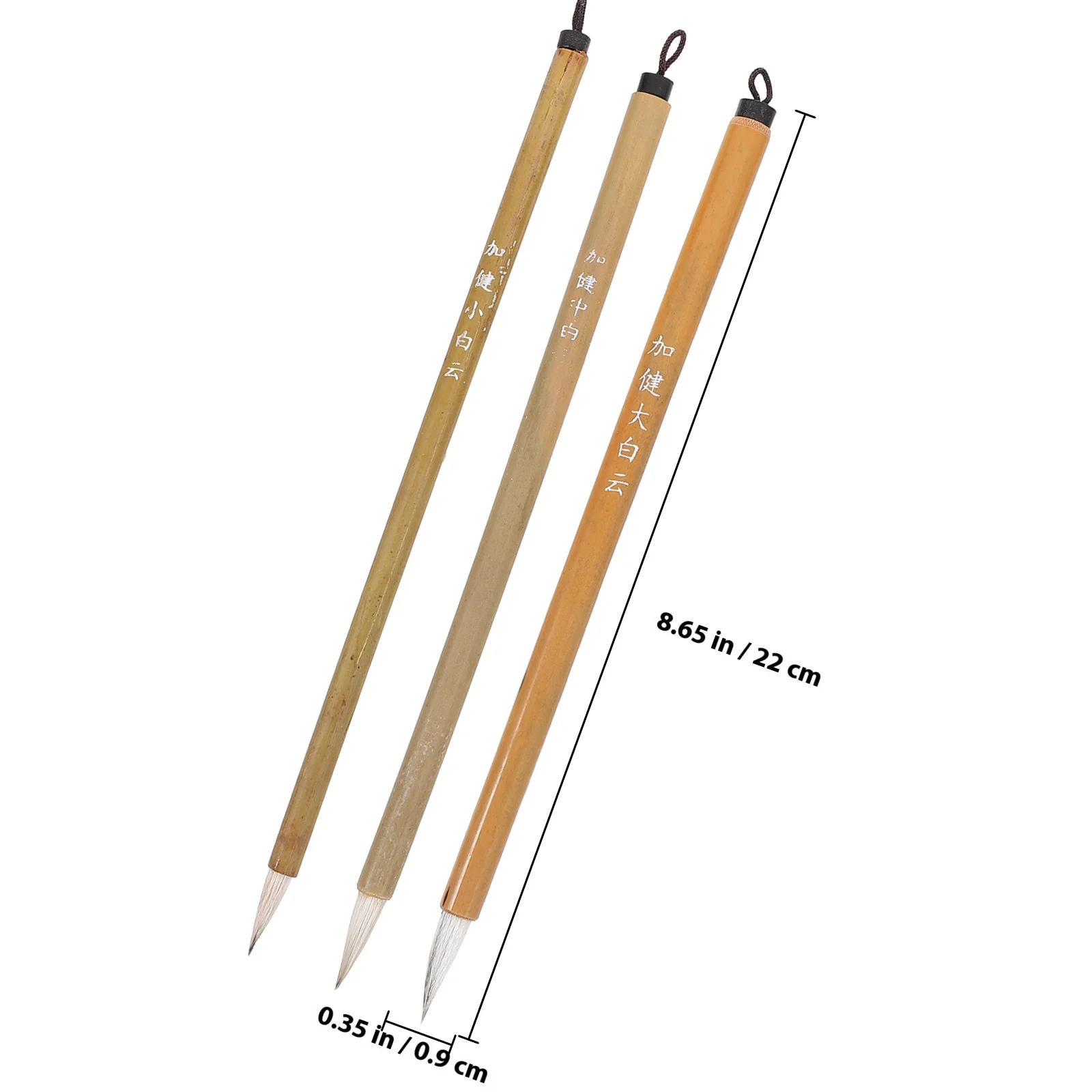 6 قطعة فرشاة الخط الصينية قلم حبر الخط فرشاة القلم الخط الصيني فرشاة أقلام الكتابة الخيزران فرش الألوان المائية #6