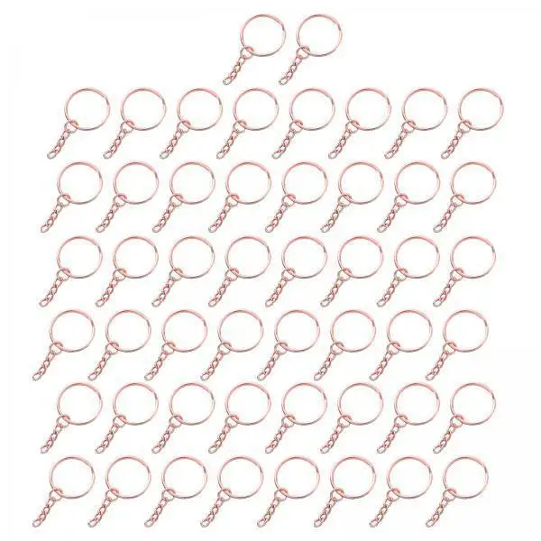 Metal Split Key Rings Open Jump Rings for Making Cute Key Chains and Pendant Keyrings for Bags