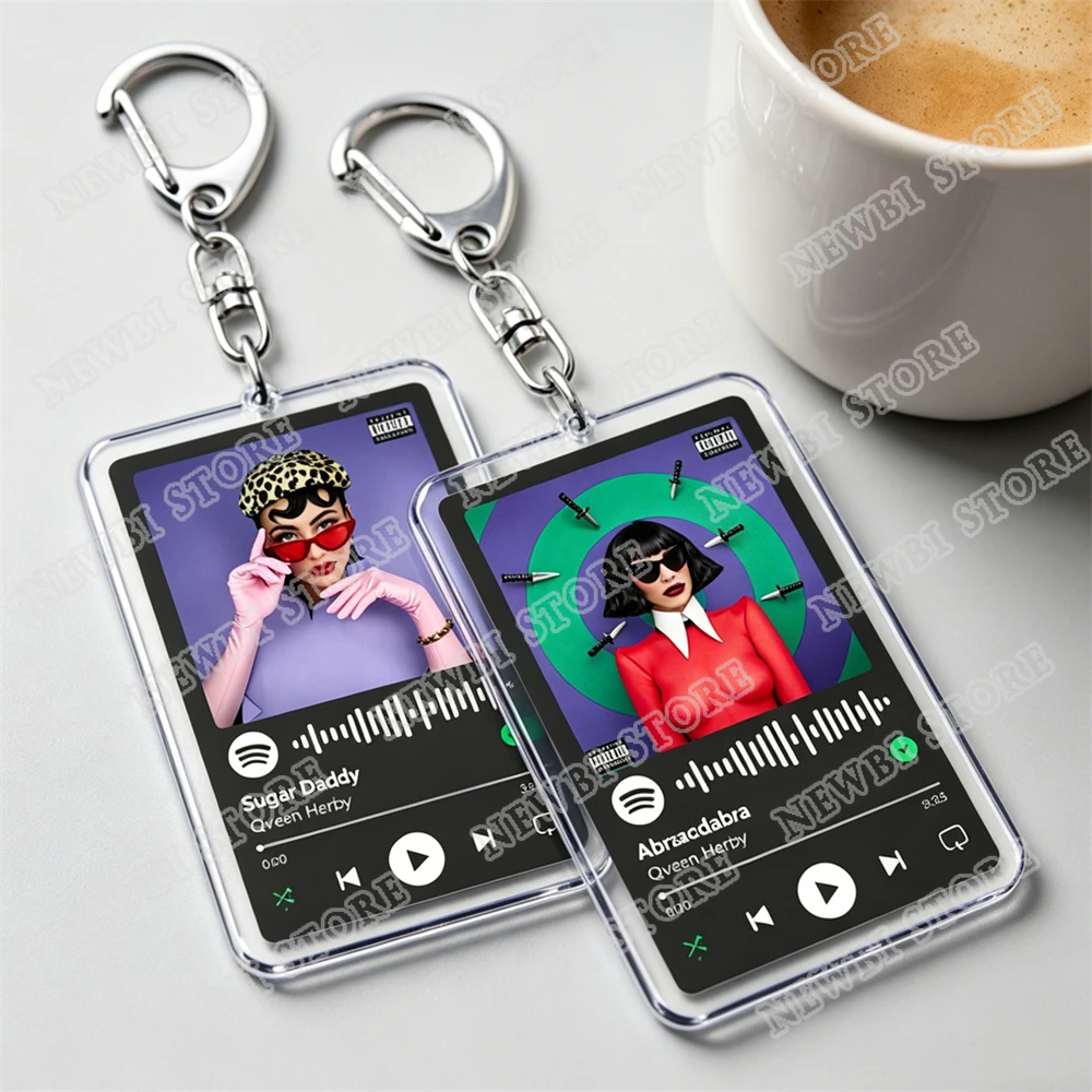 Popular Rapper Rap Music Keychains Sugar Daddy Vitamins Abracadabra The Fool Songs Singer Keyings Jewelry Fans Friends Gifts