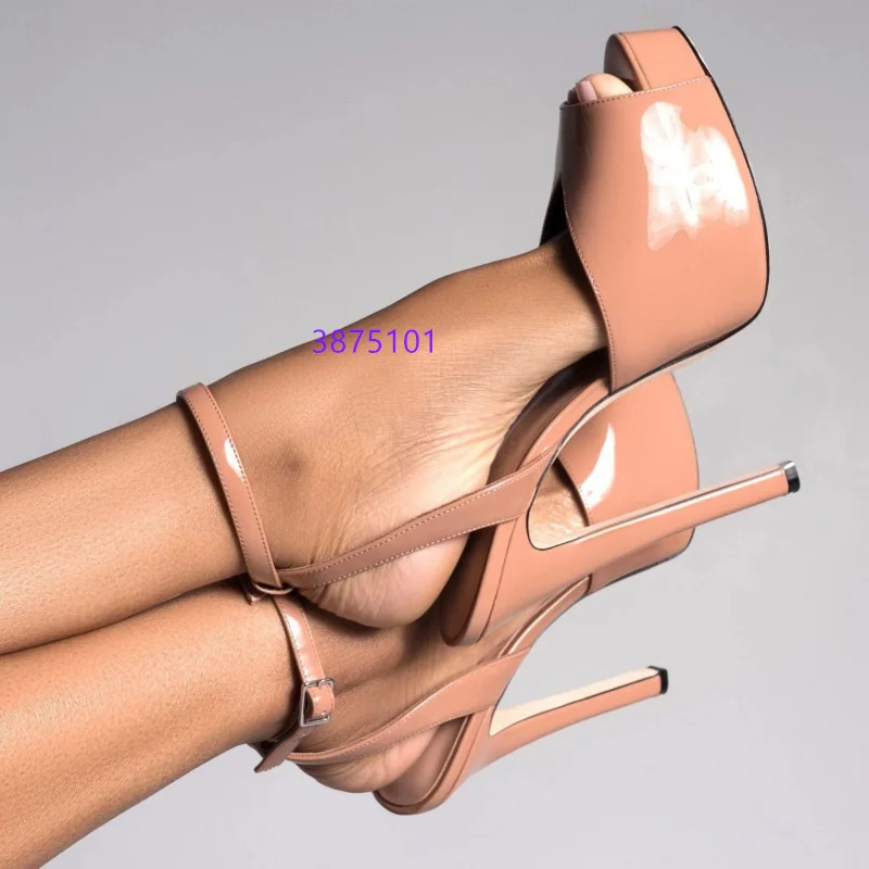 

Women Fish Mouth Platform High Heels Wedges Buckle Sandals Shallow Hollow Open Toe Shoes Woman Party Footstep Office Pumps