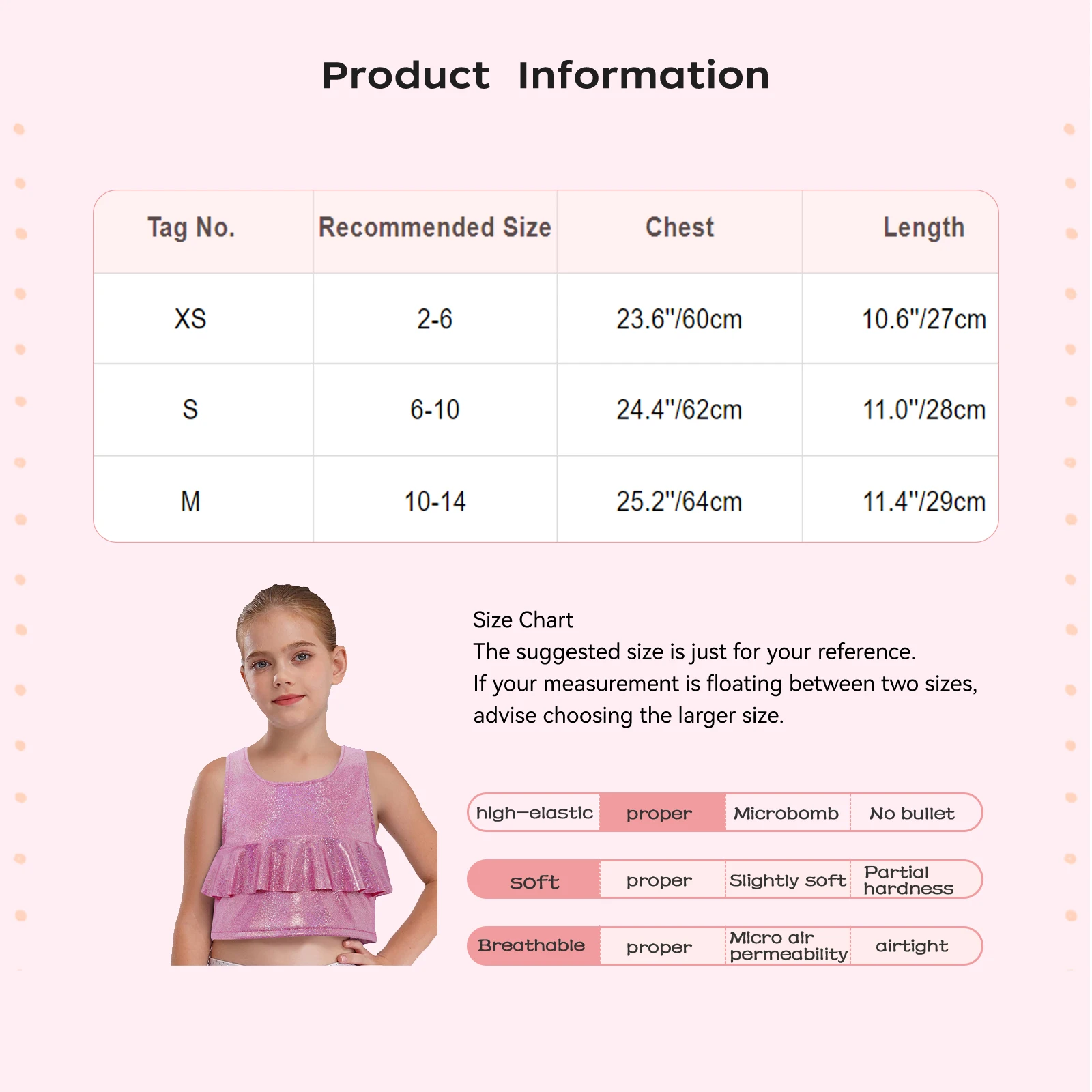 Kind Mädchen Rüschen Metallic Weste Crop Top Ärmellose Tank Tops für Cheerleading Jazz Dance Bühne Show Performance Gymnastik