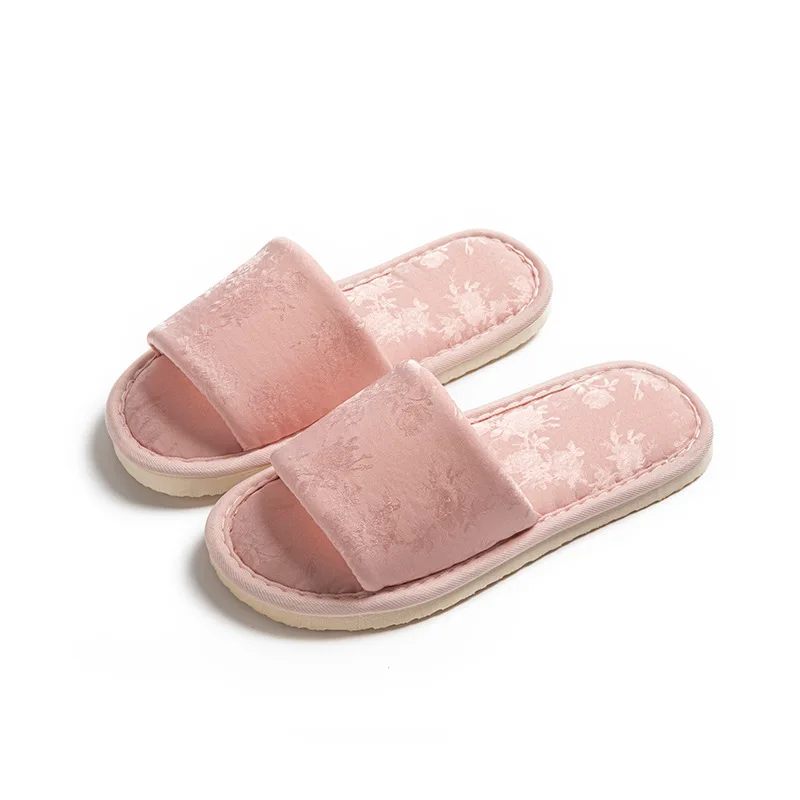 2026 Women Slippers Chinese Style Indoor Platform Slippers Women Silk Shoes Flower Print Thick Sole Daily Home Floor Slides - view 4