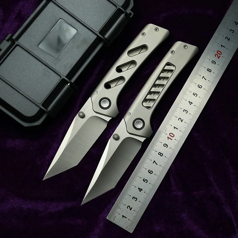 LEMIFSHE make 154CM Blade Titanium handle Ceramic Bearings Pocket EDC Tool Camping Outdoor Knife
