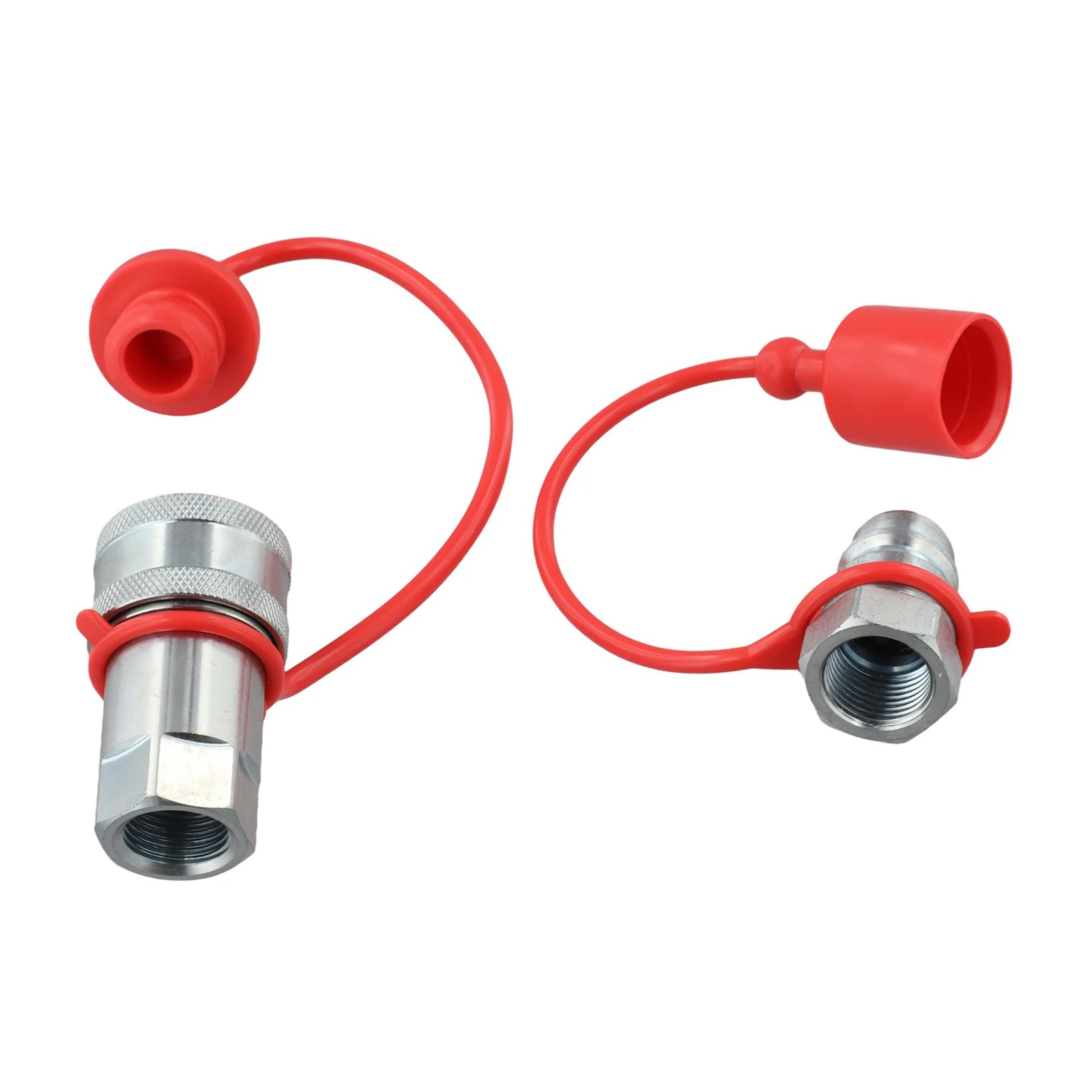 

Carbon Steel Hydraulic Quick Connect Couplers NPT1/2'' NPT1/4'' NPT3/8'' with Dust Cap for Heavy Duty Applications