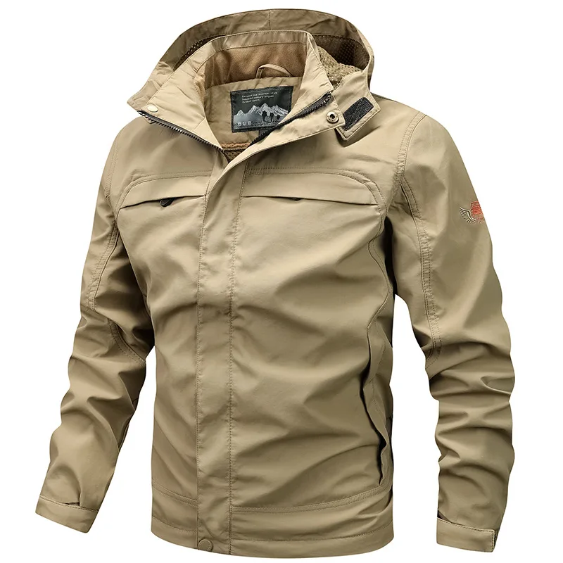 Cappotto da alpinismo americano primaverile e autunnale cappotto da Sprint sottile da uomo giacca da lavoro con cappuccio per sport all\'aria aperta