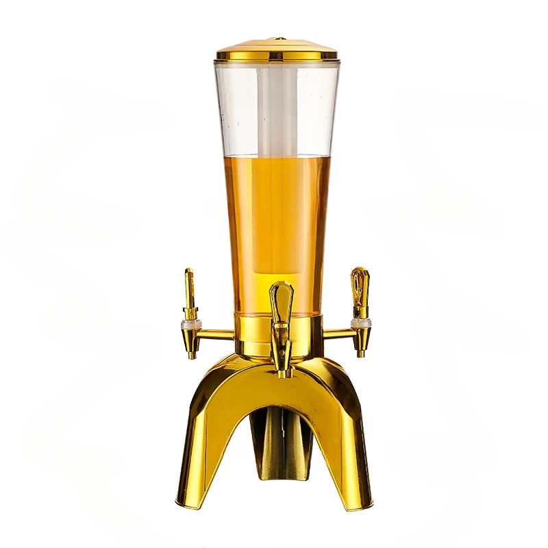 3L Wine Gun Three-Head Draft Beer Wine Gun Commercial Cool Luminous Beer Barrel Wine Tower Bar KTV Beer Machine Beverage Barrel