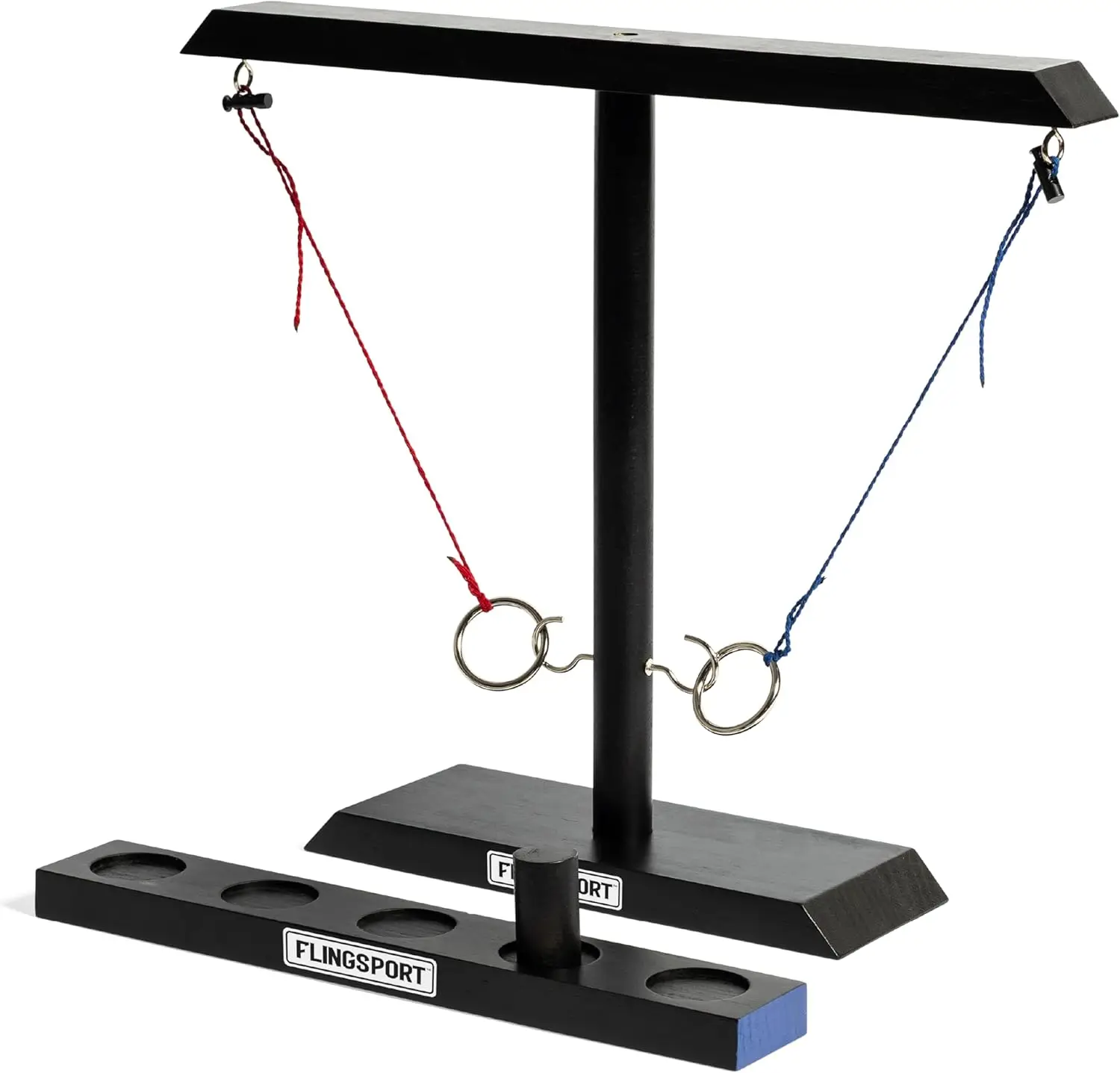 

Wooden Hook and Ring Game for Adults, Teens, Family Fun, Indoor Outdoor Party Games, Large 16" X 13"