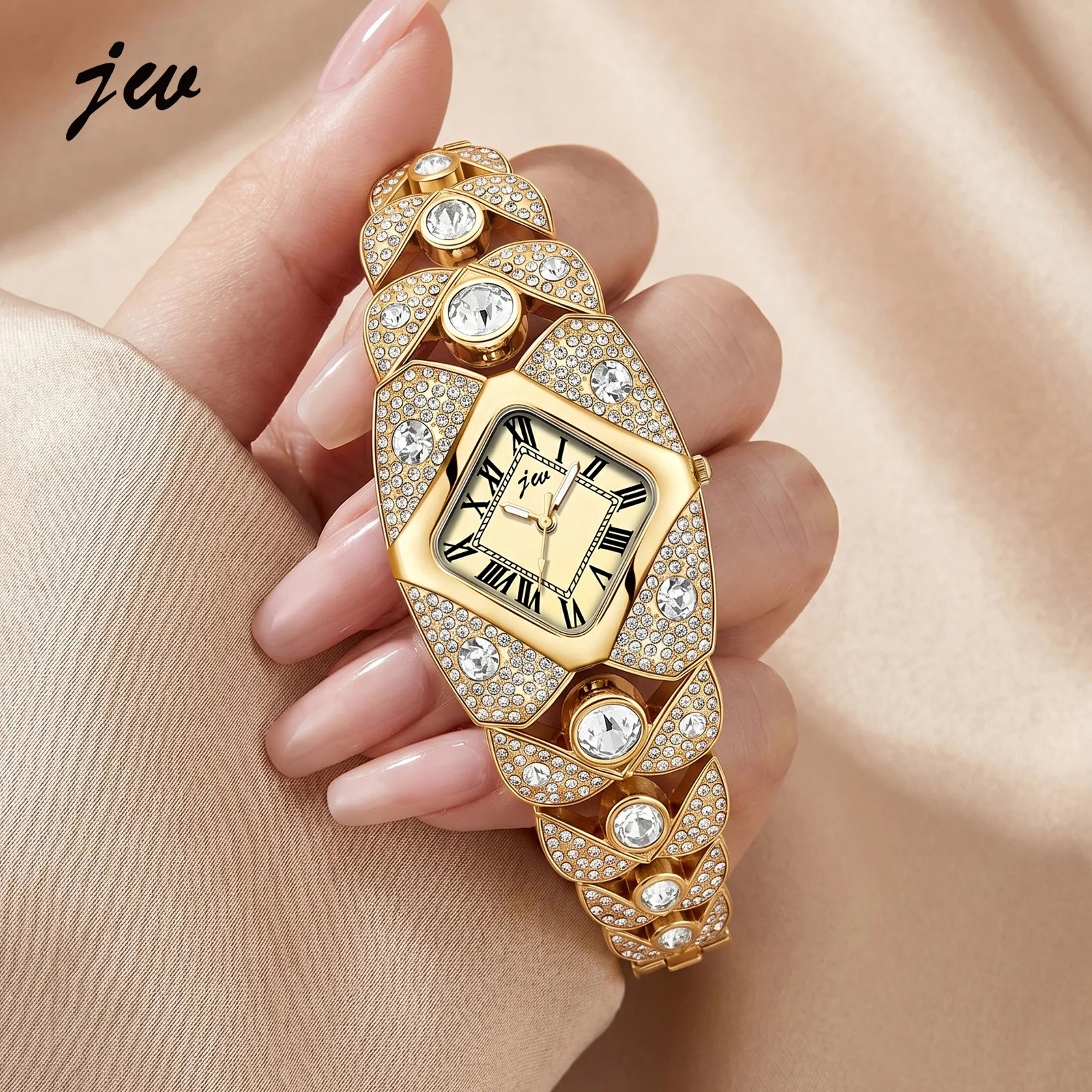 2026New Fashion Rhinestone Luxury Ladies Watch Daily All-match Suitable For All Cccasions A Great Gift For Wife Or Girlfriend