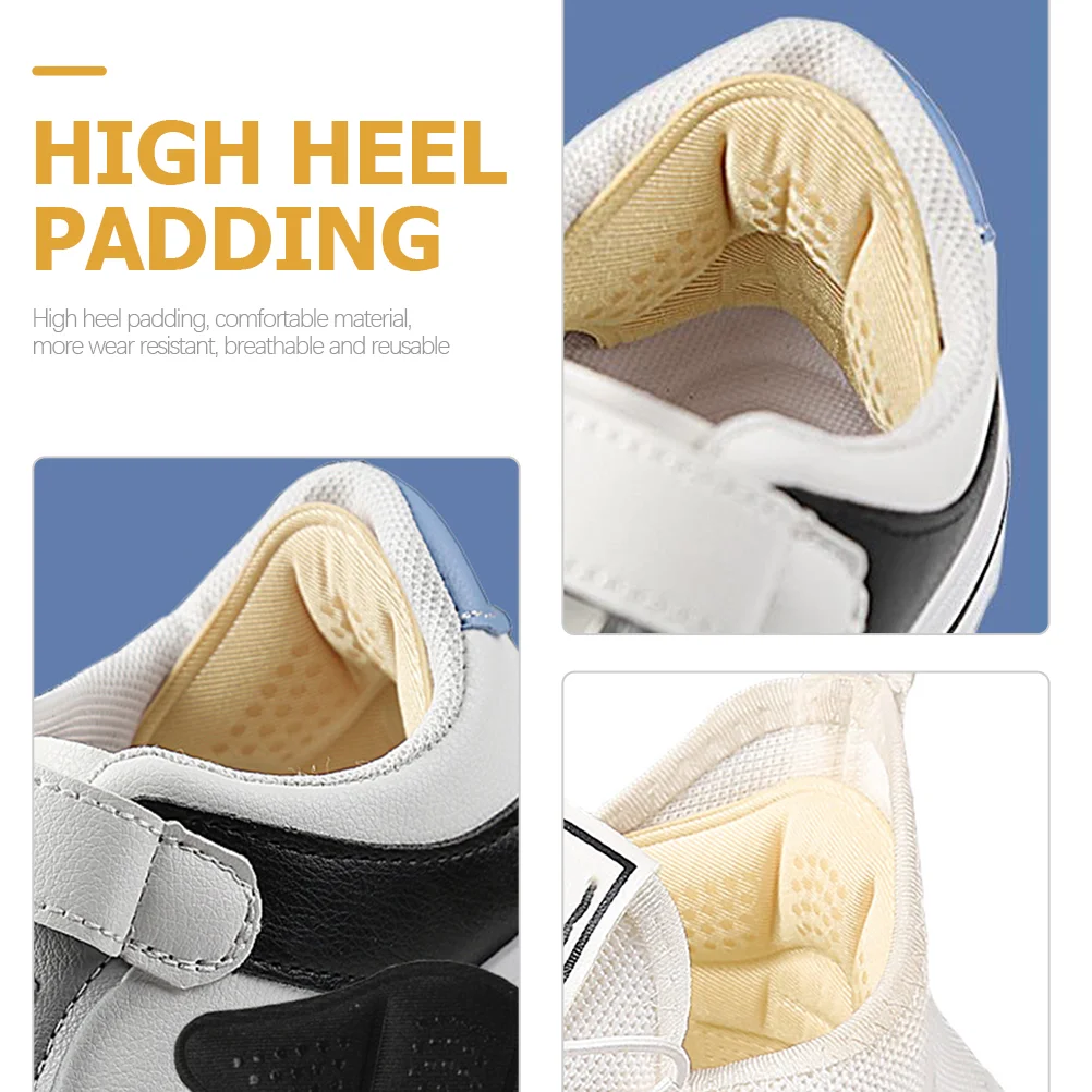 4 Pairs Sneaker Heel Stickers Shoe Inserts Outdoor Cushions Portable Comfortable Silica Gel Pads