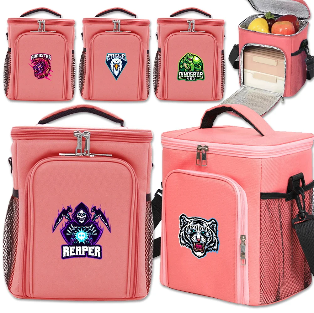 

Ice Pack Drink Carrier Cooler Bag Food Storage Teamlogo Printing Series Camping Picnic Organizer Box Simplicity Durable