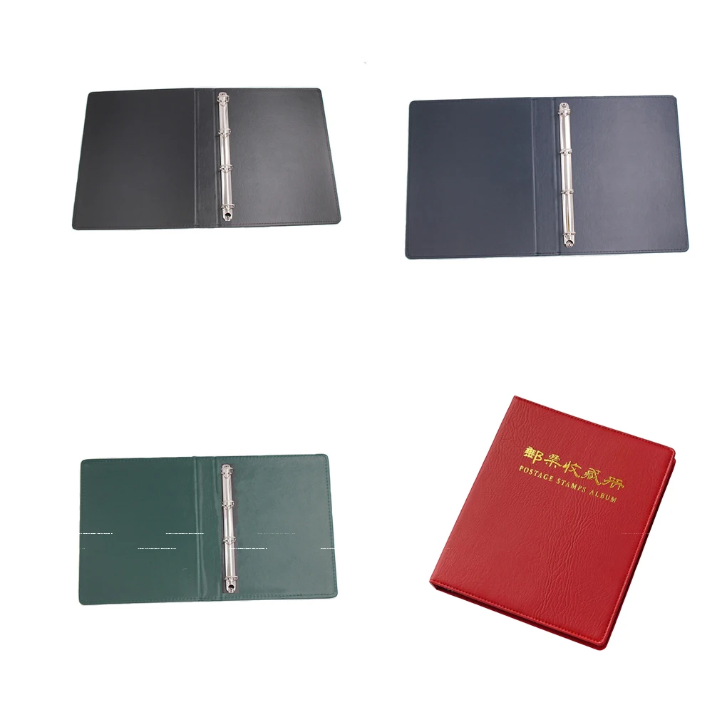 Leather Album Coins Stamp Collection Book Photo Protection Note Storage Books Cover Paper Money for 9 Holes 35 Sheets