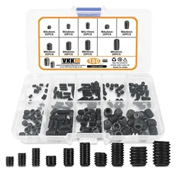 180Black M3 To M8 Hex Socket Drive Cup Screw Combination Kit,9 Sizes Of Screws For Door Handles, Faucets, Lamp Repairs