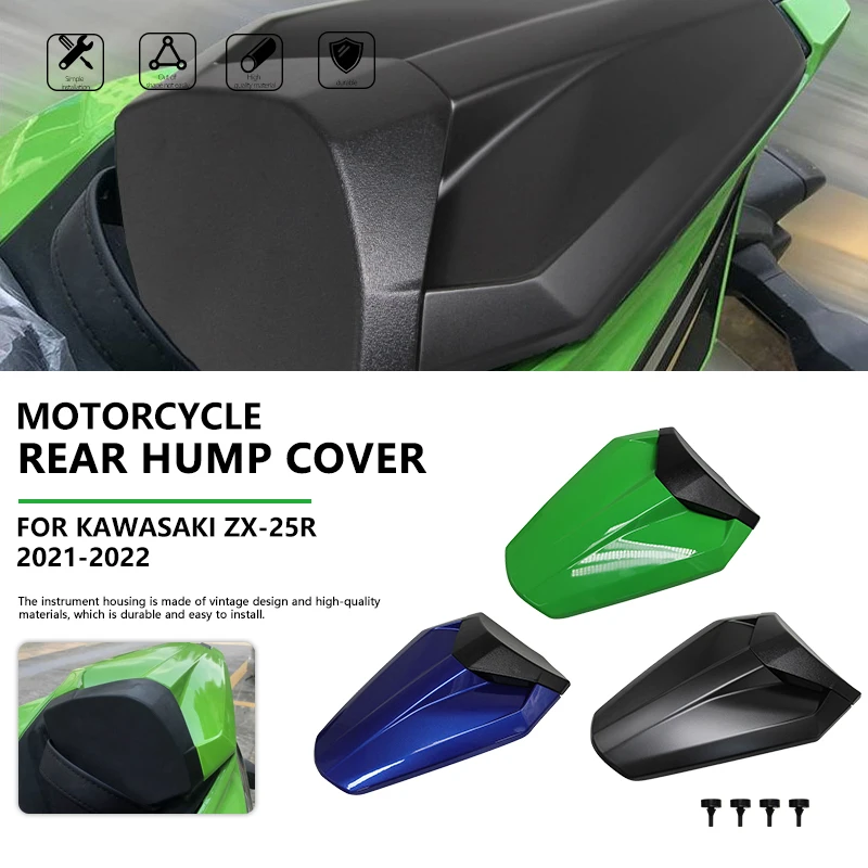 

Motorcycle for KAWASAKI Ninja ZX25R ZX-25R 2021 2022 Green Seat Covers Rear Pillion Seat Cowl Hump Tail Fairing Cover ZX 25R 22