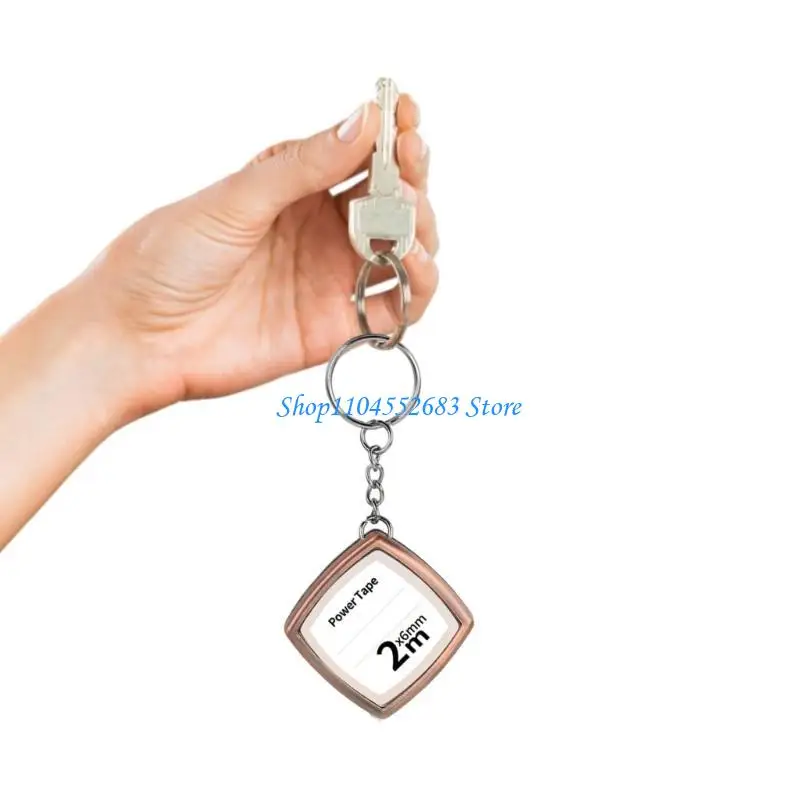 Y6GD Multipurpose Keychain Tape Measure Steel Tape Measuring Tool Portable Ruler Compatible for Accurate Length Calculation