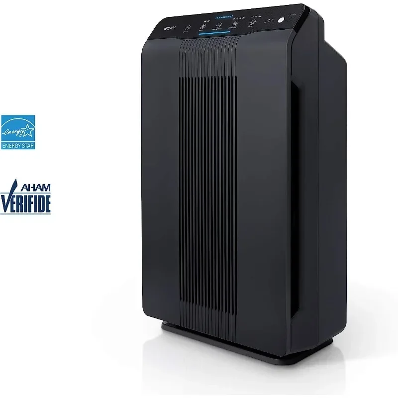 Winix-Purificateur d'air avec True HEPA, maWave promulgué et réduction des odeurs, filtre à charbon AOC lavable moyen, gris charbon de bois, 5500-2