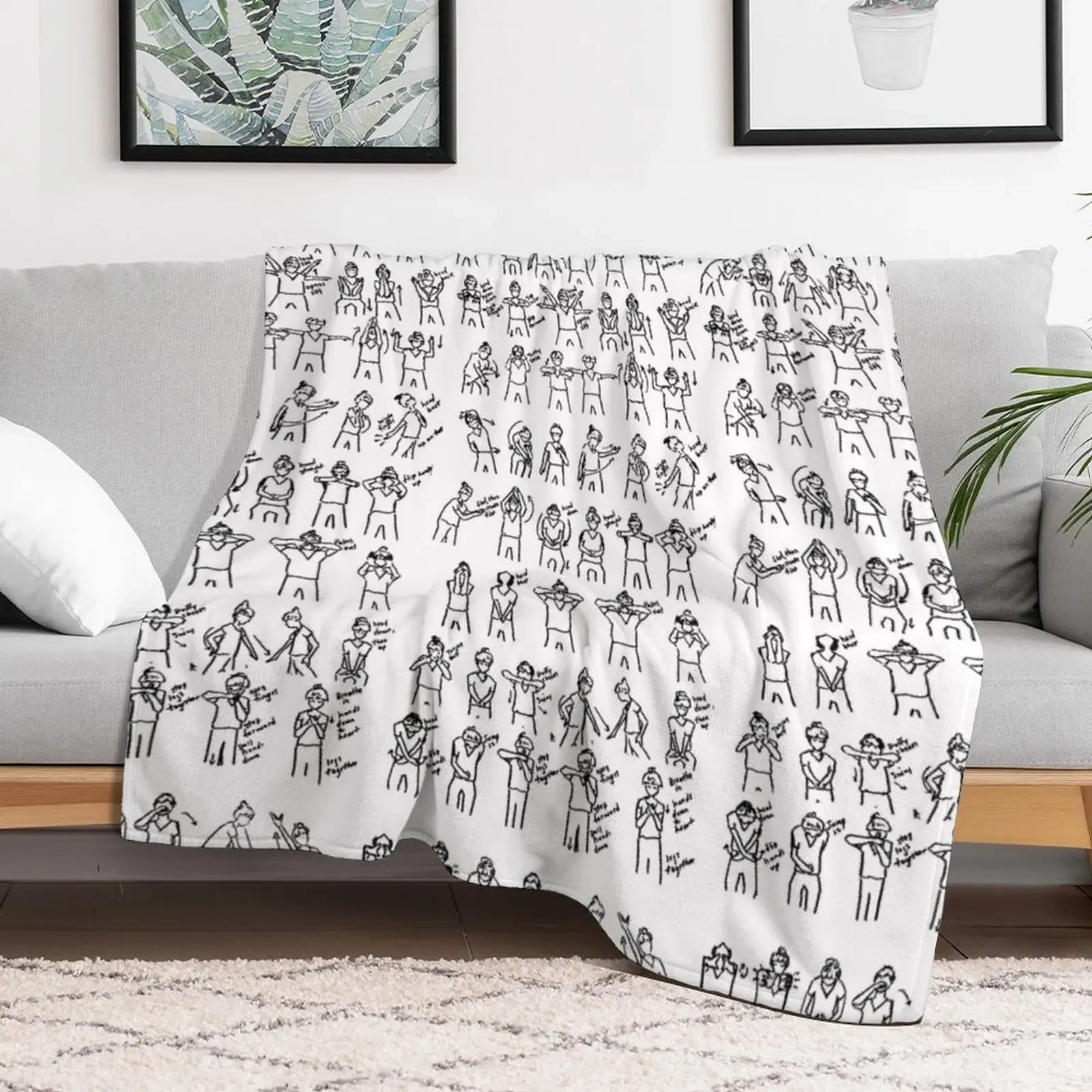 The Movements Throw Blanket Color Fast Cozy Throw Blanket