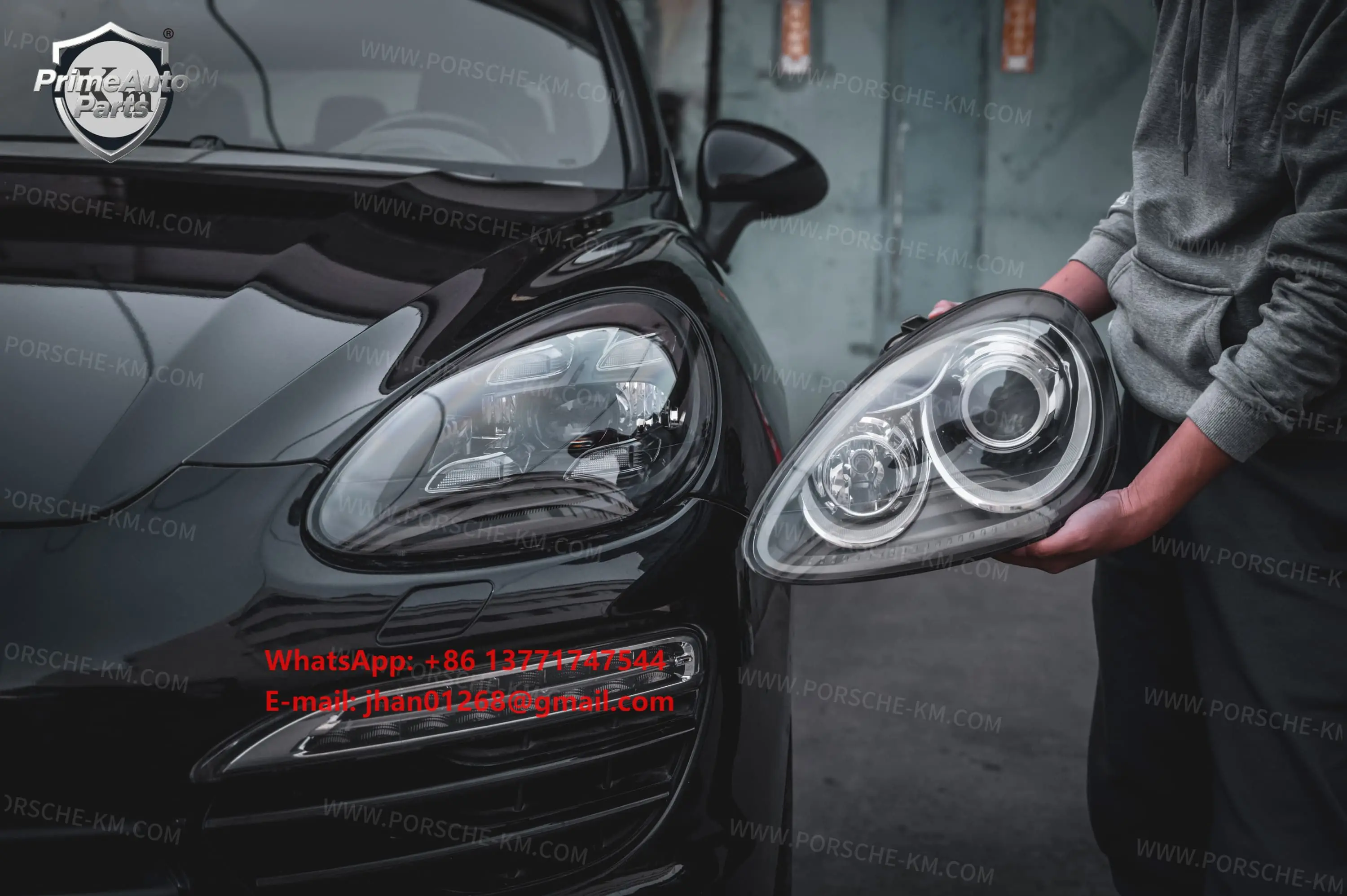 KM High Quality Matrix LED Headlight for Cayenne 2011-2014 to 2018 PDLS Style Plug-and-Play Front Lamp Replacement