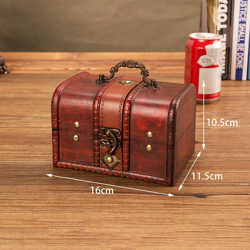 1 قطعة الكنز الرجعية الصدر خمر صندوق تخزين الكنز أصبع البنك مجوهرات المنظم صندوق توفير للديكور المنزل #5