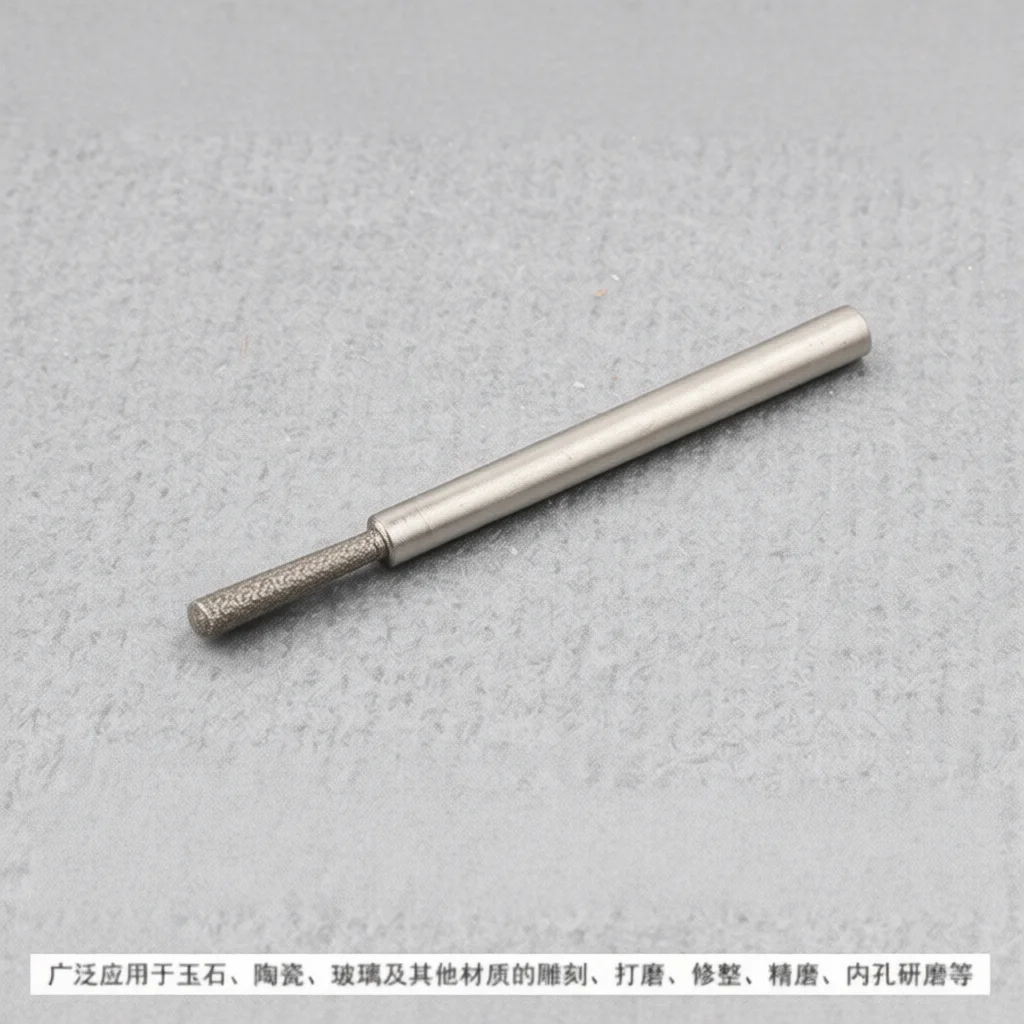 Diamond Grinding Head Burr Cylinder Rotary Tool Bits For Jade Stone Carving Engraving Polishing Pebble Peeling Jewelry Craft
