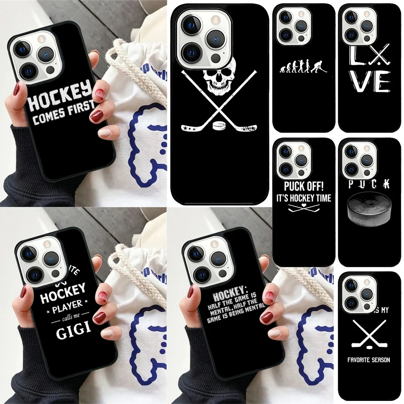 Funny Hockey Evolution Players Cover For iPhone 16 13 14 15 Pro Max 12 Mini 11 15 Pro Max 6 7 8 Plus Max SE 2020 Phone Case