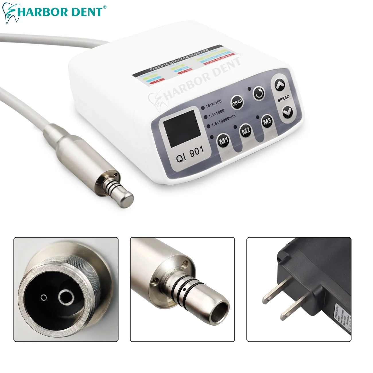 Micro Moteur Dentaire LED Sans Balais, Fonctionne avec Type E 1:5 1:1 16:1, Pièce à Main à Contre-Angle, Équipement Endodontique pour Dentiste