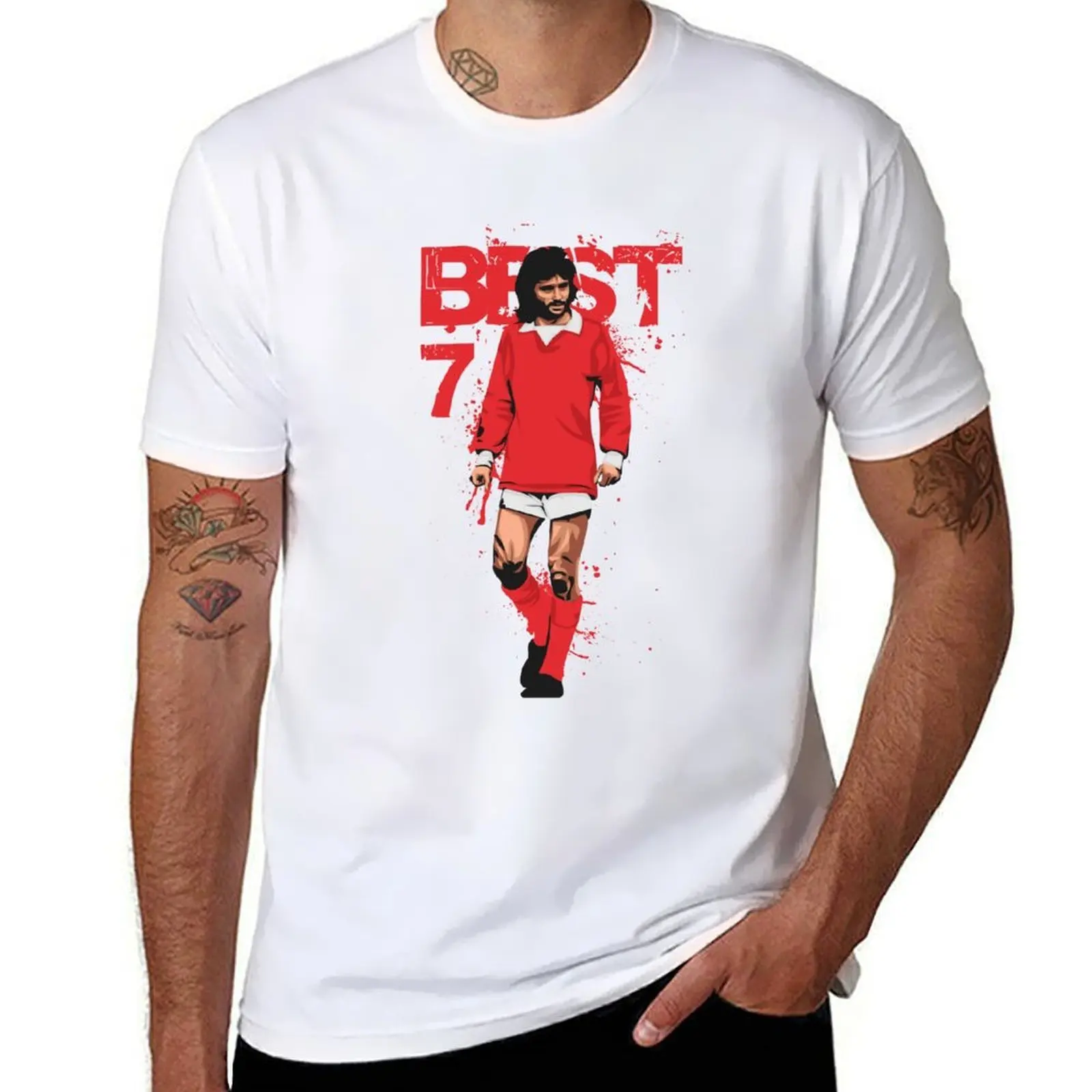 

George Best T-Shirt black cotton t-shirt plain for man package t shirt man luxury T-Shirt