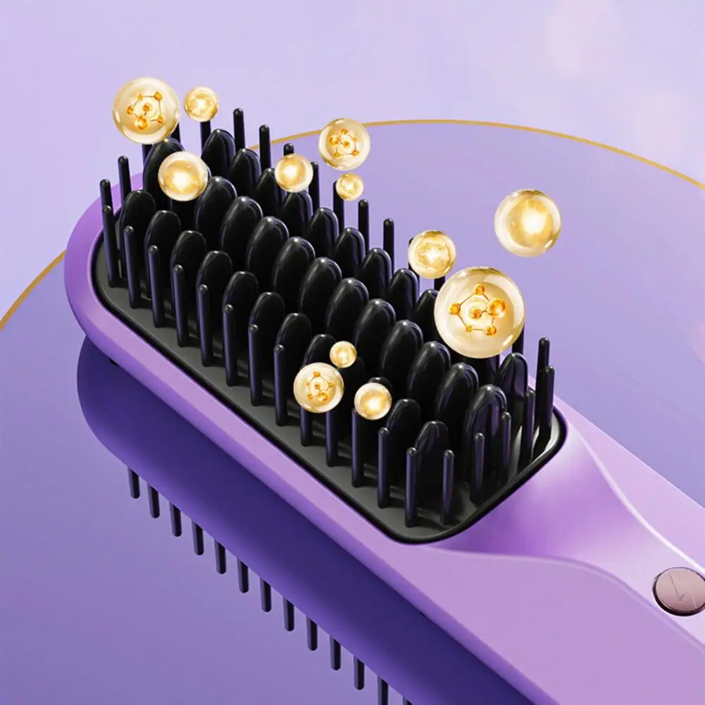 Heated Hair Comb Wireless Hair Straightening Comb Hair Straightening Brush Professional Hairs Straightener Combs Styling Brushes