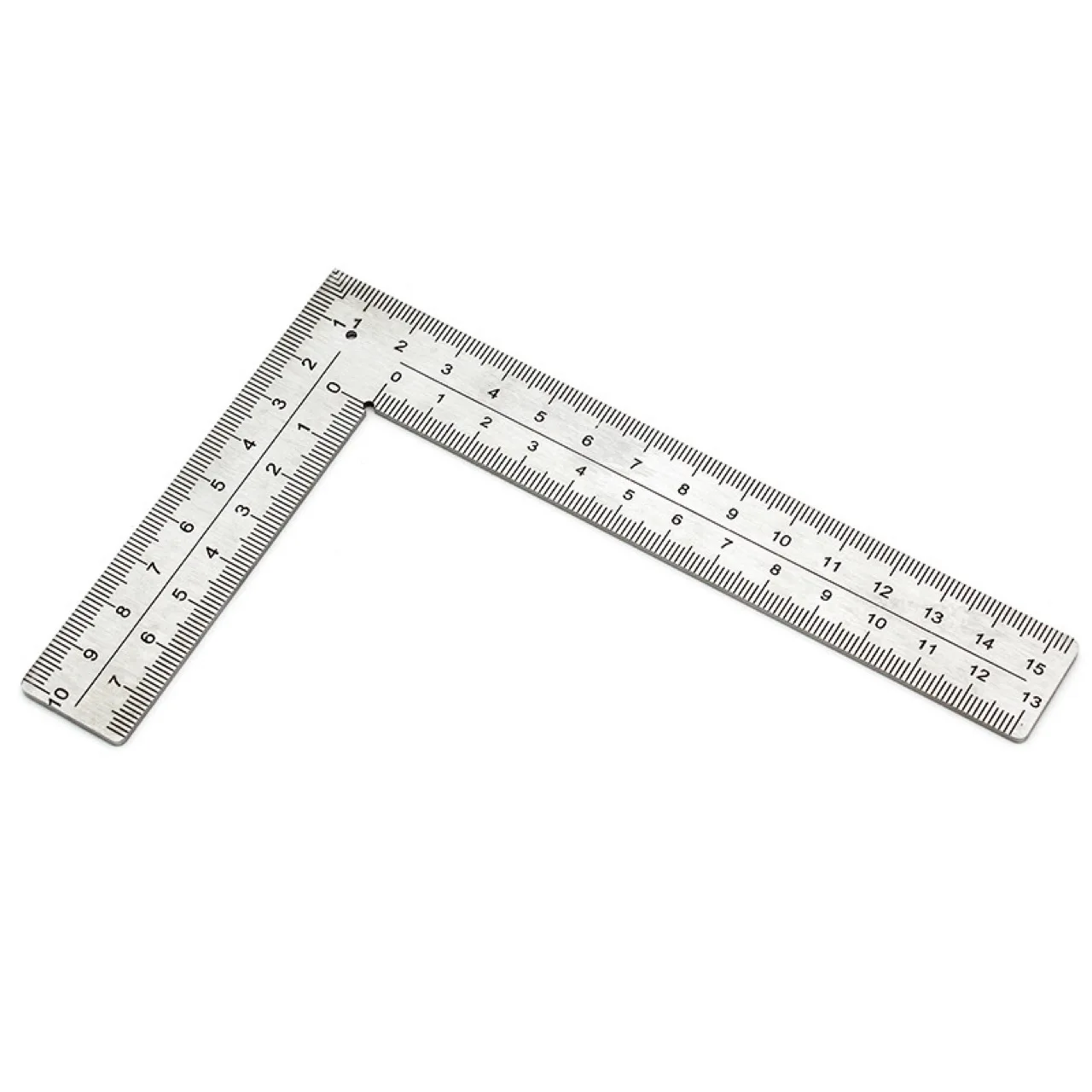 Mini Right-Angle Ruler Stainless Steel Tube L-Shaped Double-Sided High-Precision Metal Ruler Student Stationery School Supplies
