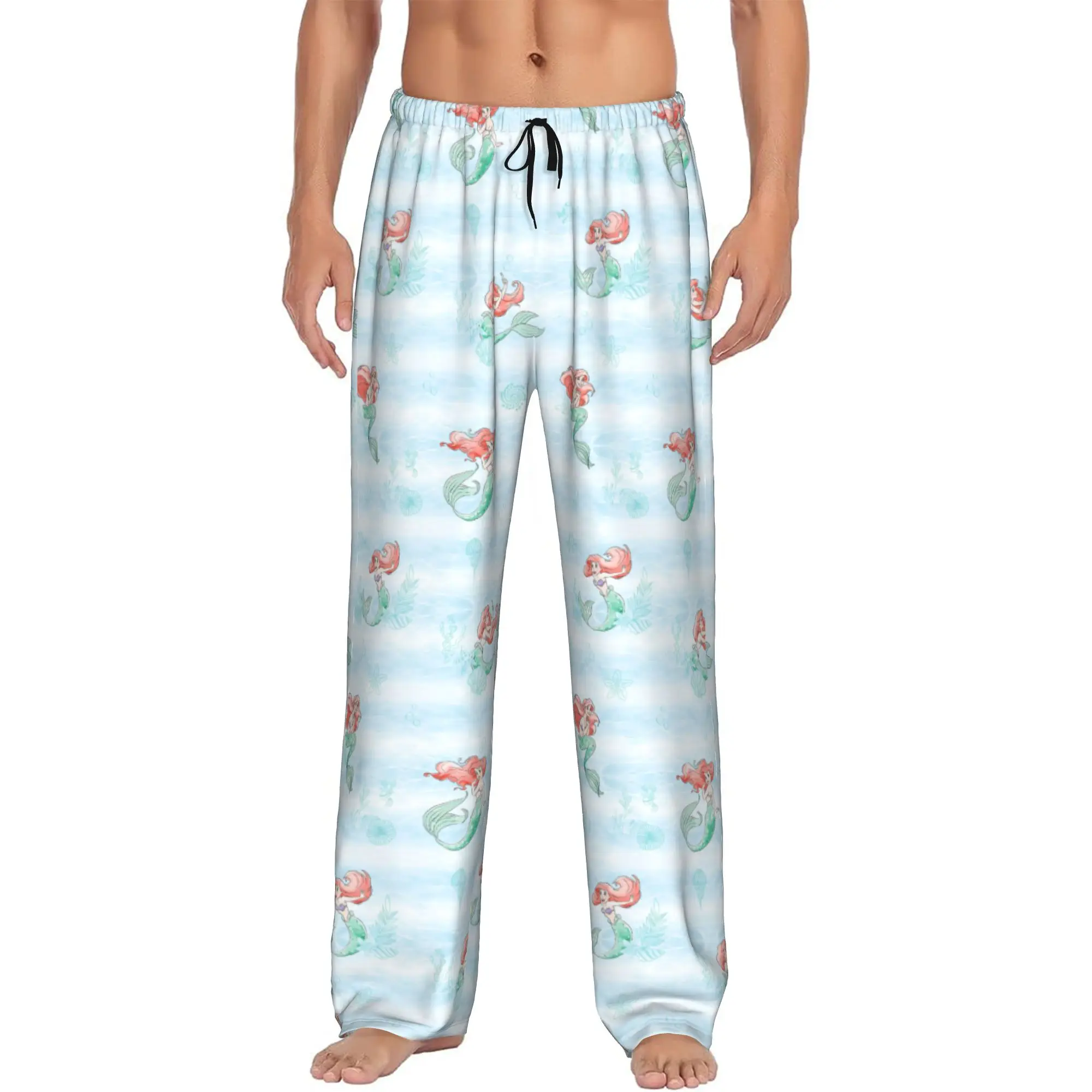 

Custom Printed The Little Anime M-Mermaid Pajama Pants Men's Sleep Sleepwear Bottoms with Pockets