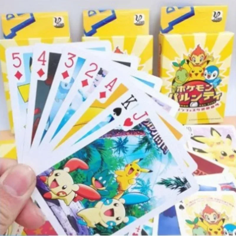 Pokemon animation periferiche 54 pezzi di poker classic character Pikachu carte da gioco puzzle casual non ripetuti