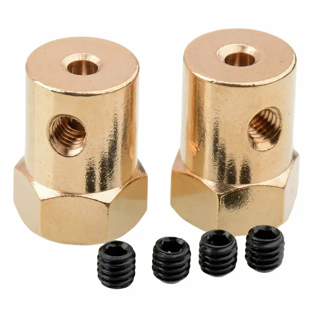 RC 3mm Brass Hexagon Motor Coupling L:18mm For RC Model Car Wheel Hex 12mm Drive