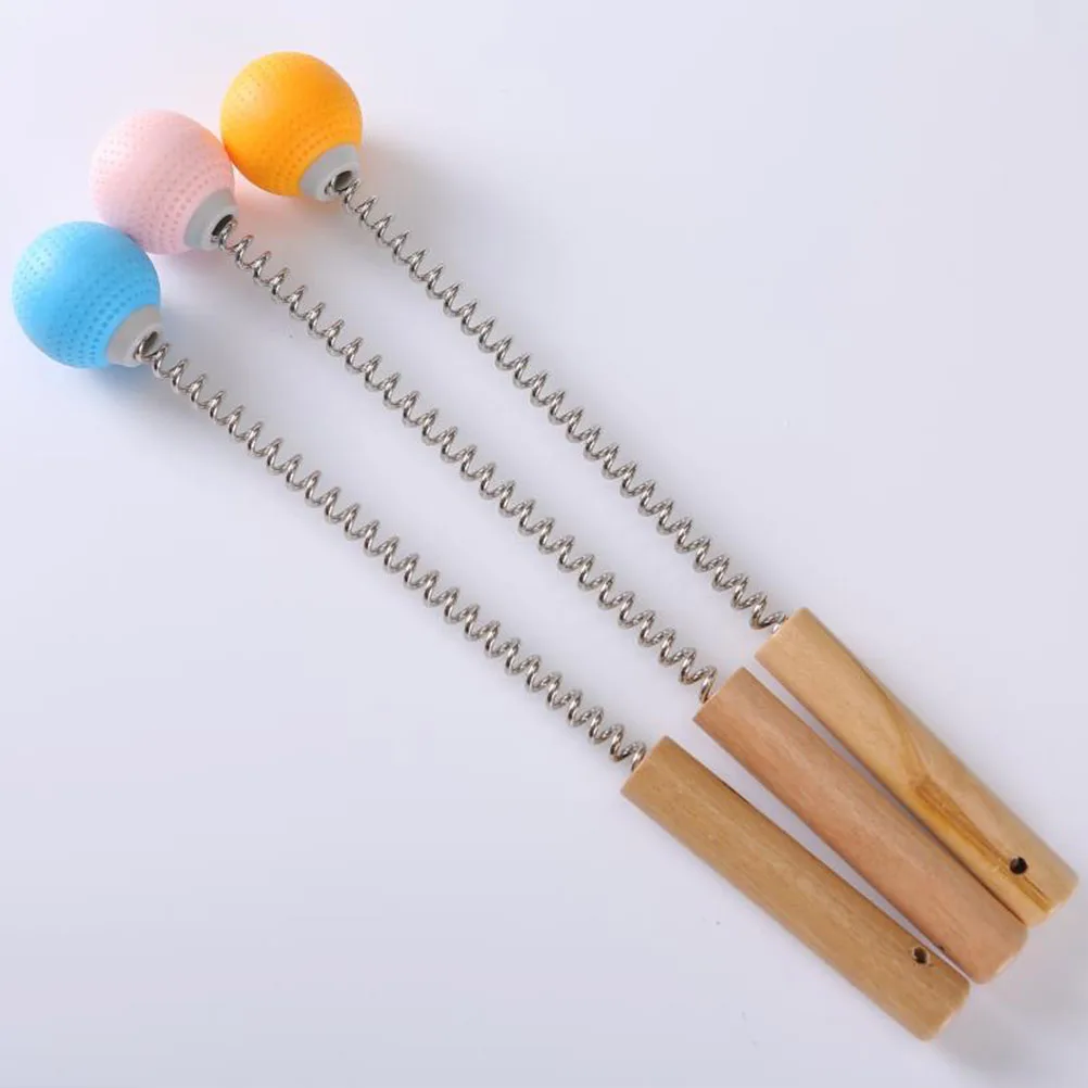 

Massage Hammer Multifunctional Shoulder Back Body Pink Manual Massager Wooden Handle Spring Softness Acupoint Relaxation Travel