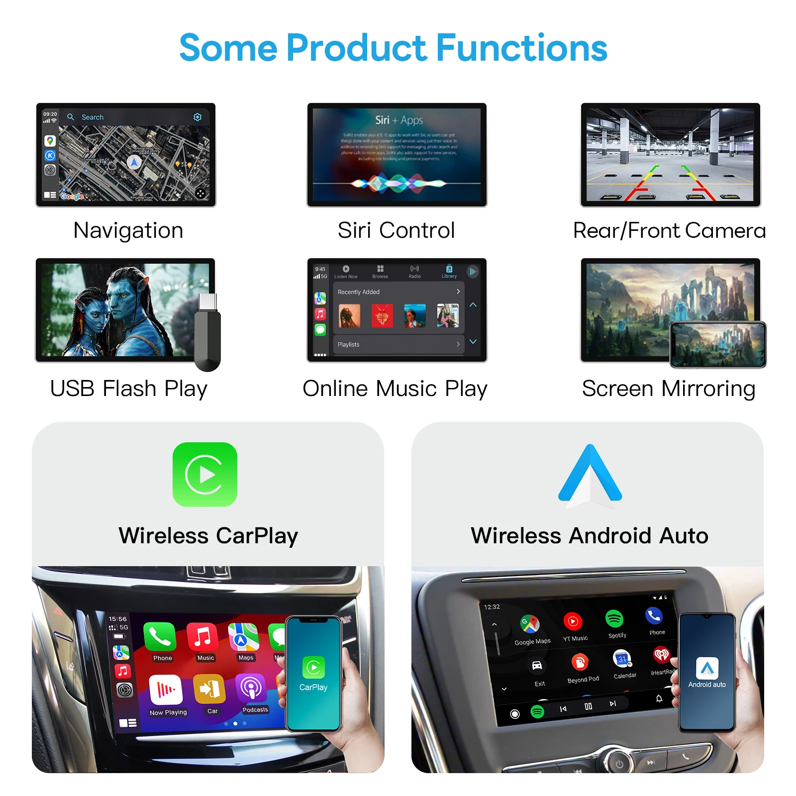 LVDS RGB Wireless CarPlay Android Auto Interface For Cadillac XTS ATS XTS SRX Buick Lacrosse Envision Regal Chevrolet