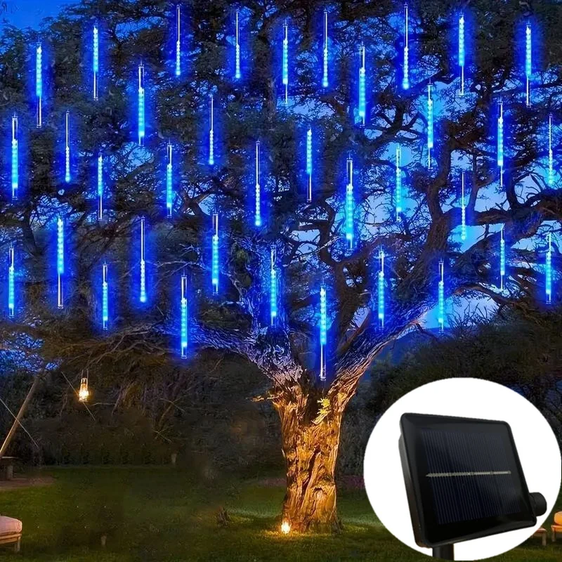 

Garden Light 30/50cm Holiday Light Solar Meteor Shower Rain String Light 8 Tubes Holiday Party Wedding Christmas Tree Decoration