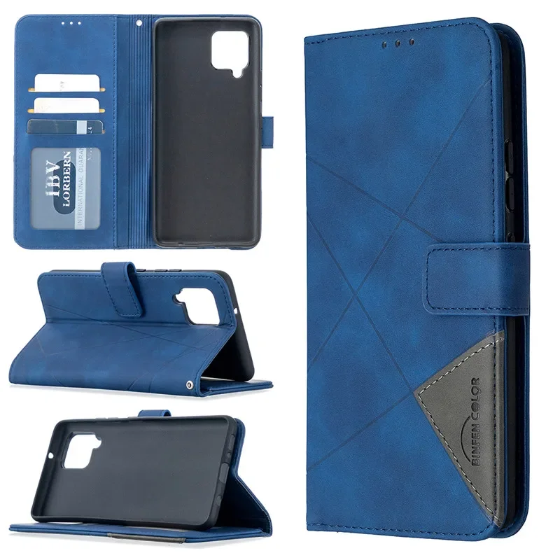 Luxury Leather Phone Case On For Samsung Galaxy A32 A12 A42 Funda A sFor SamsungA 32 12 A22 A52s A13 A72 5G Wallet Flip Cover