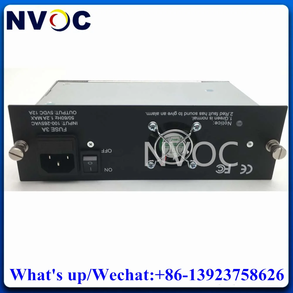 Power Supply 5V12A 110-265VAC-DC for 14/16 Slots 2U 19inch Rack Mounted Fiber Optical Media Converter Chassis