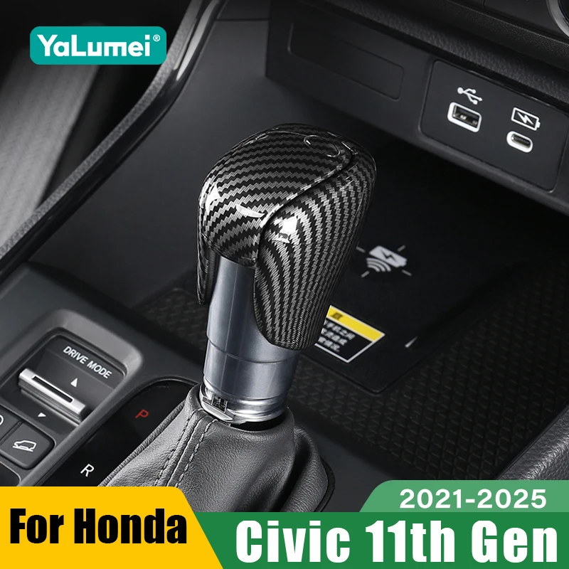 Für Honda Civic 11th Gen 2021 2022 2023 2024 2025 Civic 11 FE FL Auto Schaltknauf Getriebe Kopf Abdeckung trim Dekoration Zubehör